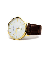 Load image into Gallery viewer, The Richemont Yellow Gold / Brown strap 40mm