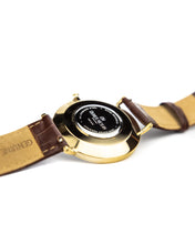 Load image into Gallery viewer, The Richemont Yellow Gold / Brown strap 40mm