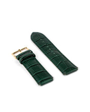 Load image into Gallery viewer, Green Italian Leather interchangeable strap
